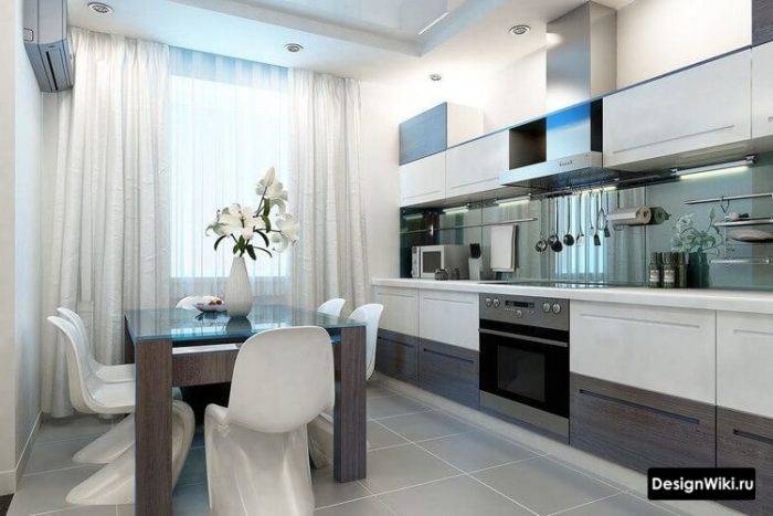 Белая кухня квадратная: 104+ идей стильного дизайна