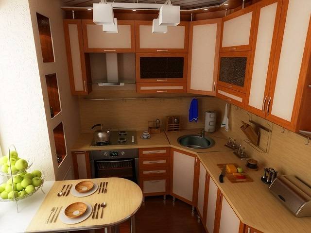 Дизайн маленькой уютной кухни