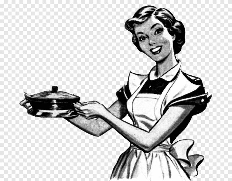 Стиль ретро Приготовление пищи Шеф-повар Полотенце Женщина, готовка, кухня, рука png