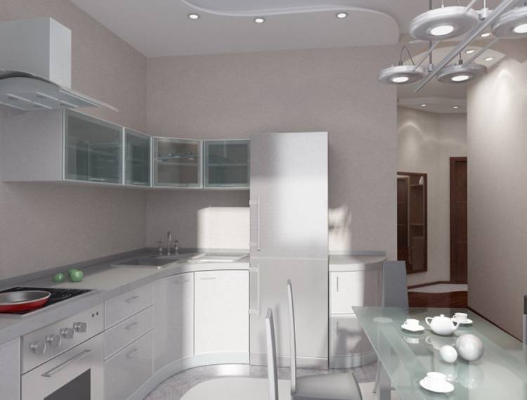 Дизайн кухни 7 кв м в панельном доме с холодильником: 20 фото