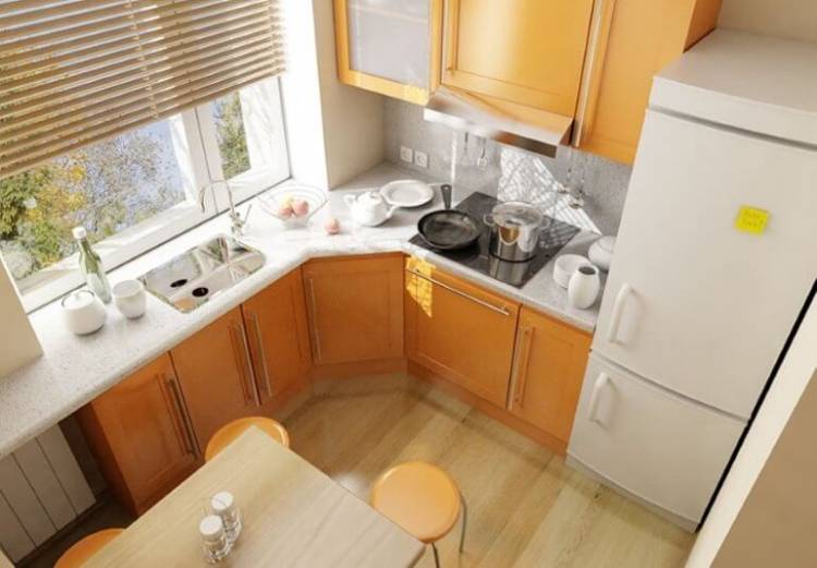 Интерьер небольшой кухни в частном доме: 120 фото дизайна
