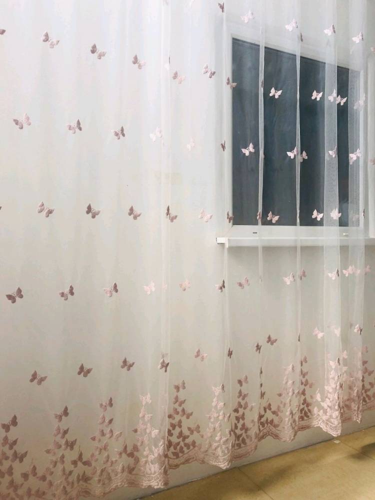Тюль для окна бабочки и сердечки в интернет