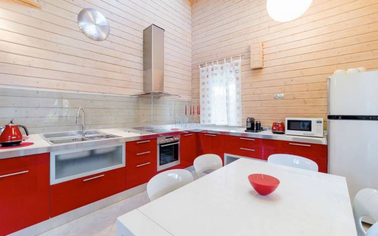 Дизайн кухни-гостиной на дач