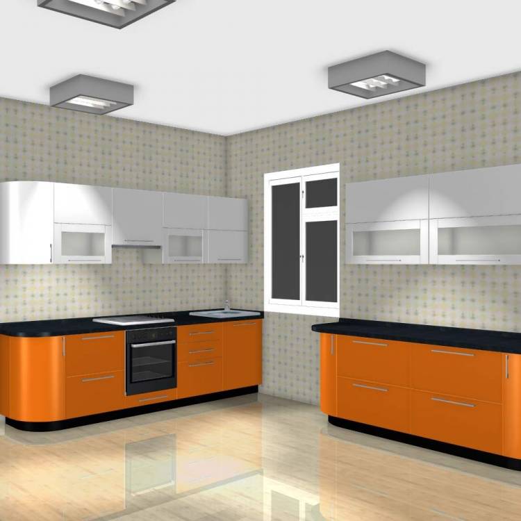 Дизайн кухни студии в частном дом