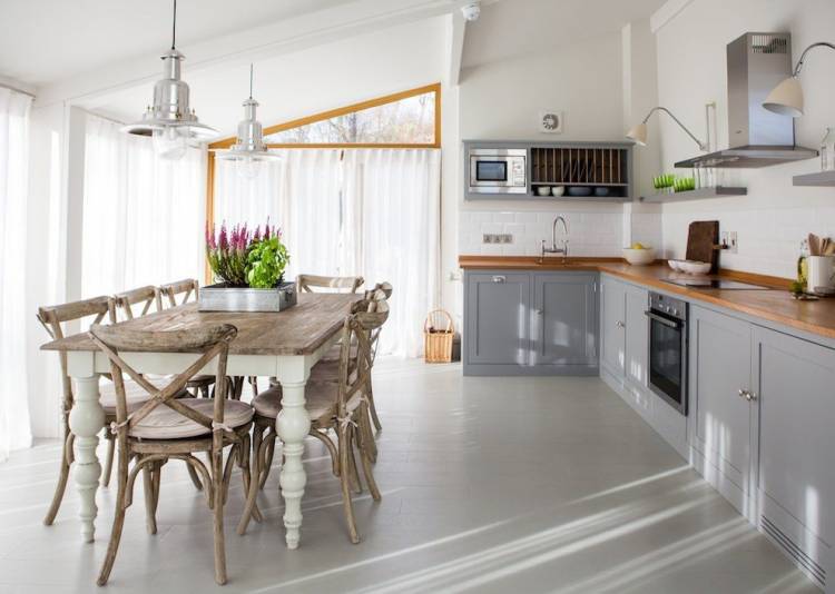 Дизайн кухни студии в частном доме: 103 фото дизайна