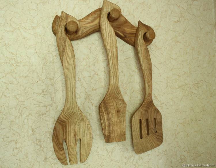 Набор деревянных лопаток для кухни