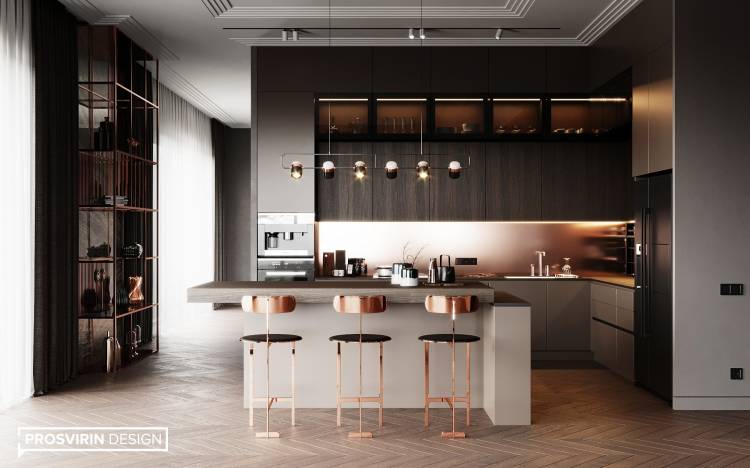 Двухэтажная кухня: 92+ идей стильного дизайна