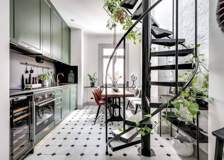 Атмосферная двухэтажная квартира в Швеции
