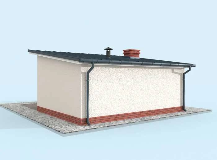 Летняя кухня с односкатной крышей БС