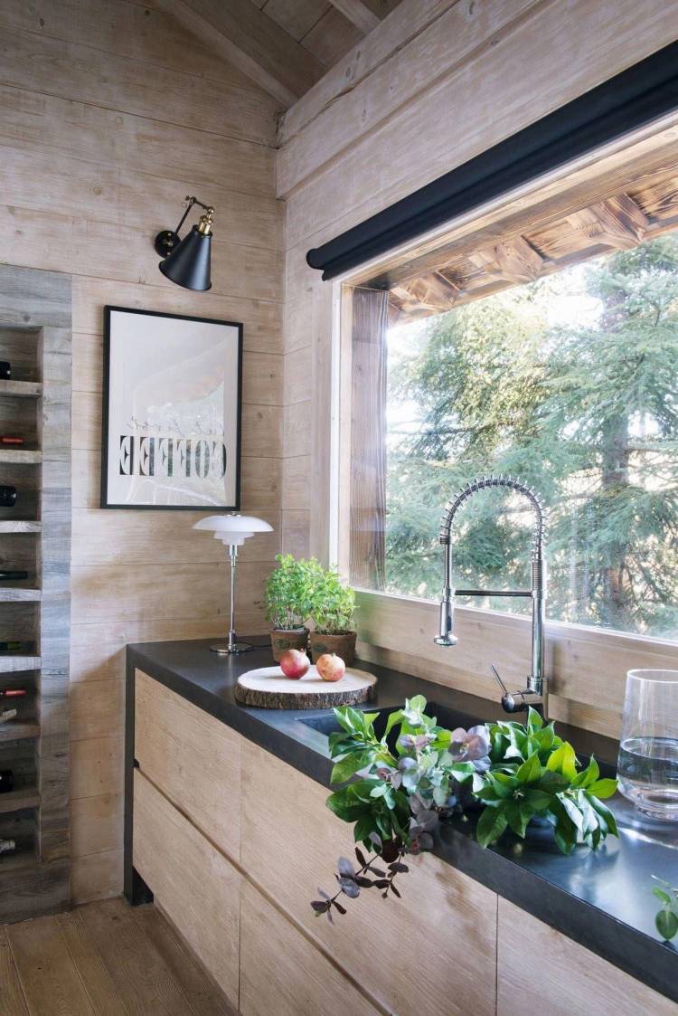 Красивые кухни в деревянном доме: 92+ идей дизайна