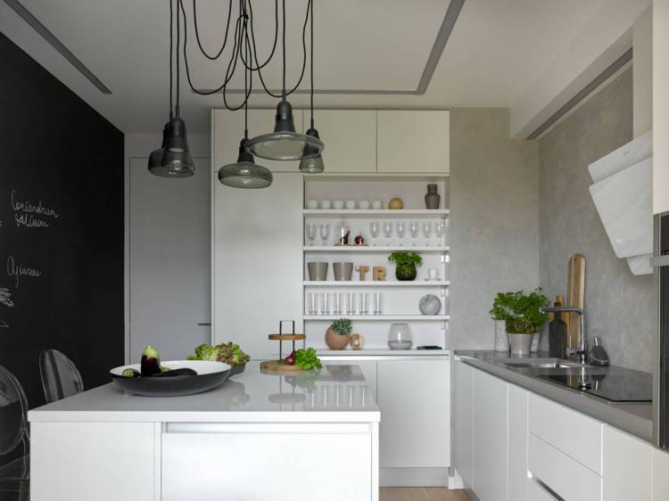 Шелковый серый цвет в интерьере кухни: 103 фото дизайна