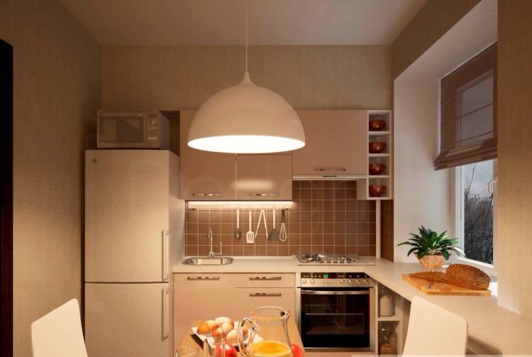 Дизайн маленькой кухни с угловой мойкой и холодильником дизайн: 95 фото идей