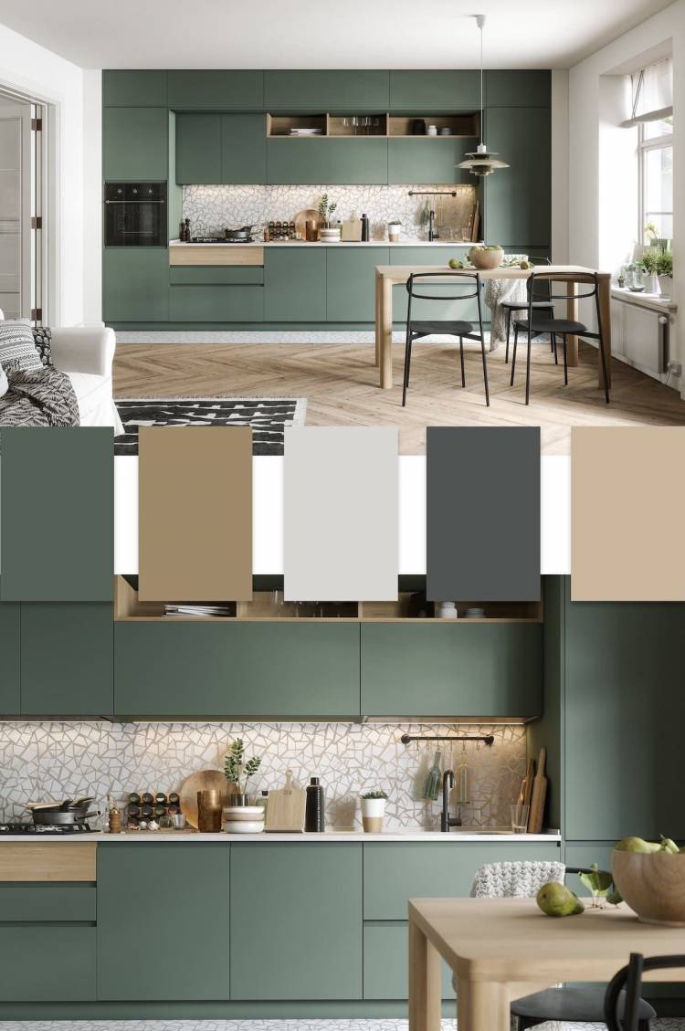 Трендовый цвет кухни: 69+ идей стильного дизайна