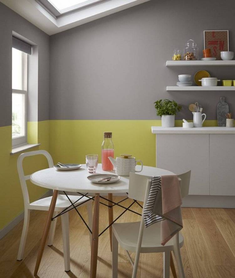 Покраска стен на кухне дизай