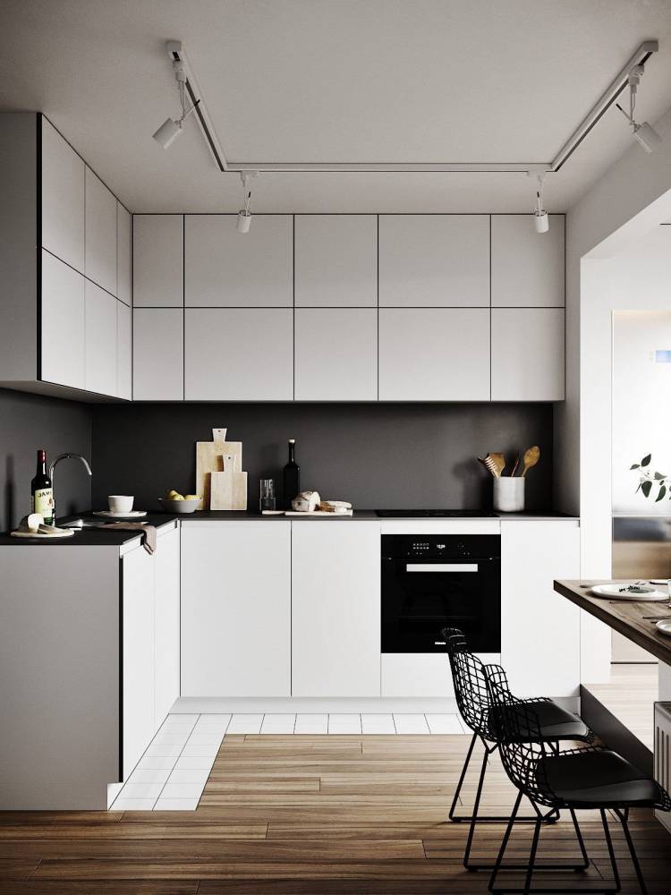 Белая кухня до потол