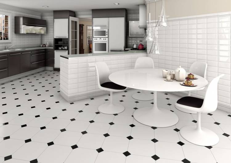 Дизайн напольной плитки для коридорного и кухонного помещения