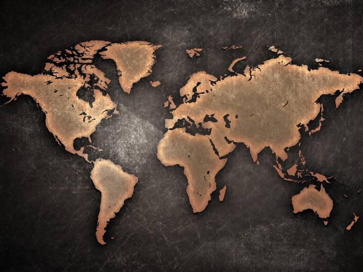 Обои Карта мира, континентов, креативный дизай