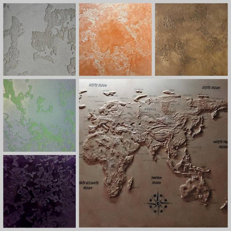Декоративная штукатурка карта мира в интерьере своими руками техника нанесения