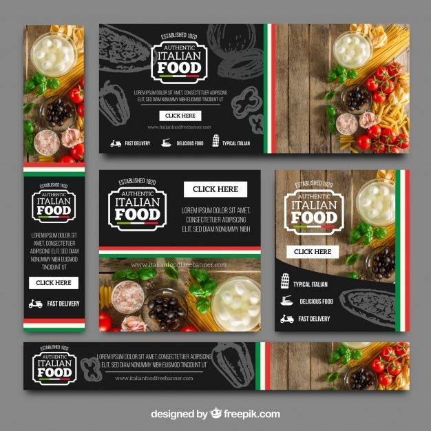 Download Collection Of Italian Restaurant Banners for free