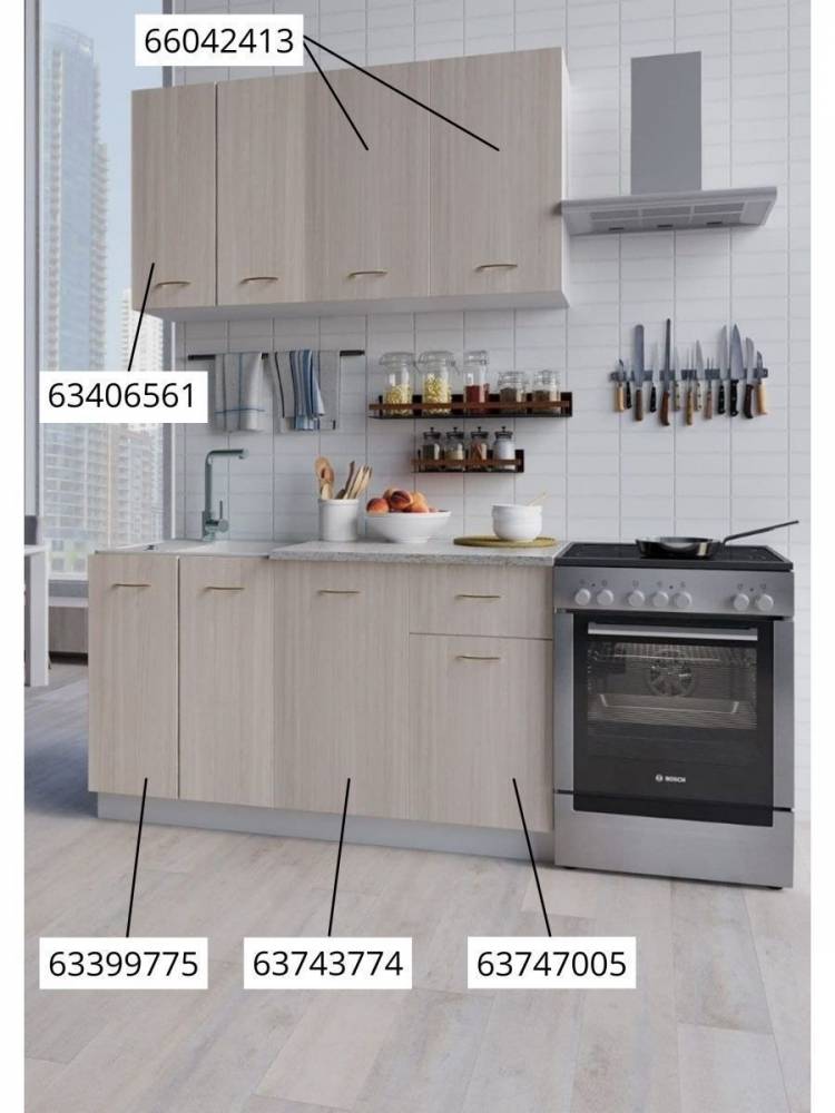 Шкаф навесной для кухни Кухня модульная Кухонный гарнитур Evita meb