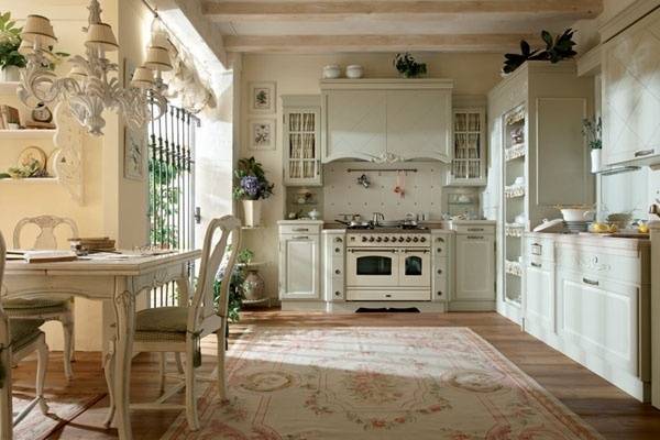 Изысканный французский стиль в интерьере кухни прованс