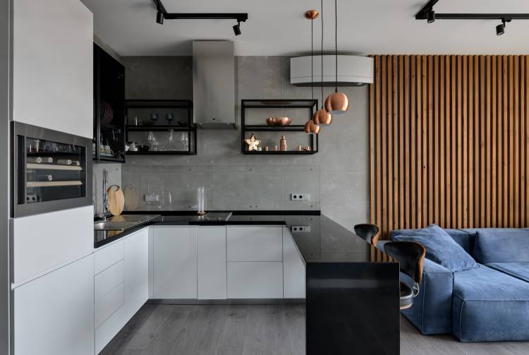 Крутой дизайн кухни гостиной: 75 стильных идей +фото