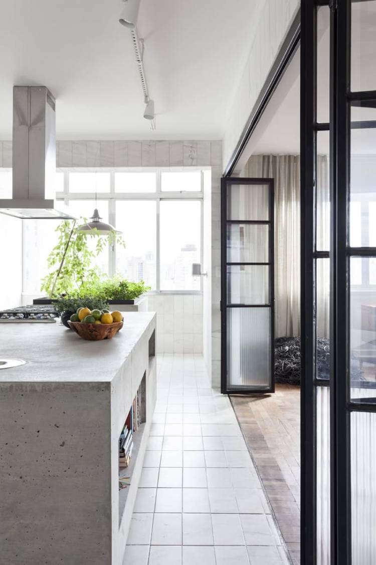 Сочетание бетона и дерева в интерьере кухни: 67 фото дизайна