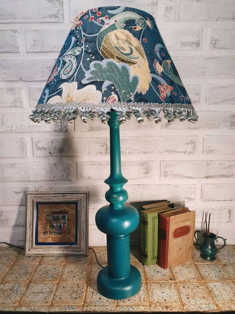 Торшер настольный с гобеленовым абажуром, настольная лампа с абажуром в интернет