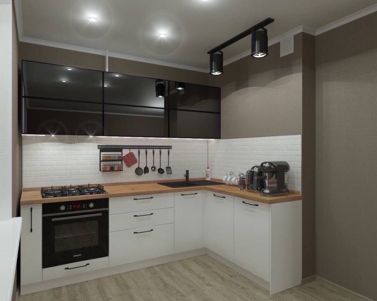 Угловая кухня в стиле лофт дизайн: 104 фото идей