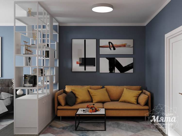 Дизайн проект однокомнатной квартиры с отдельной кухней в Екатеринбурге Фото интерьеров квартир