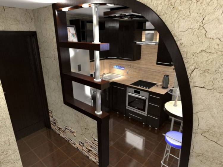 Дизайн способов разделить пространство между кухней и гостиной