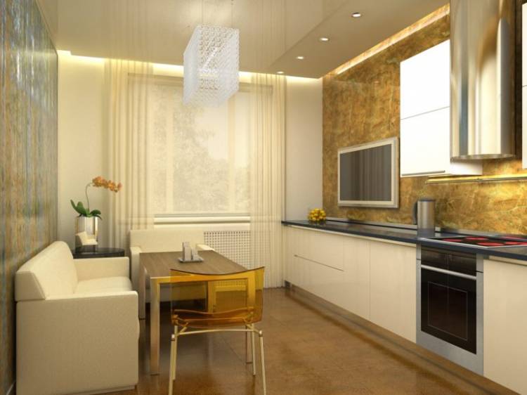 Дизайн кухни гостиной прямоугольной формы: 82 фото дизайна