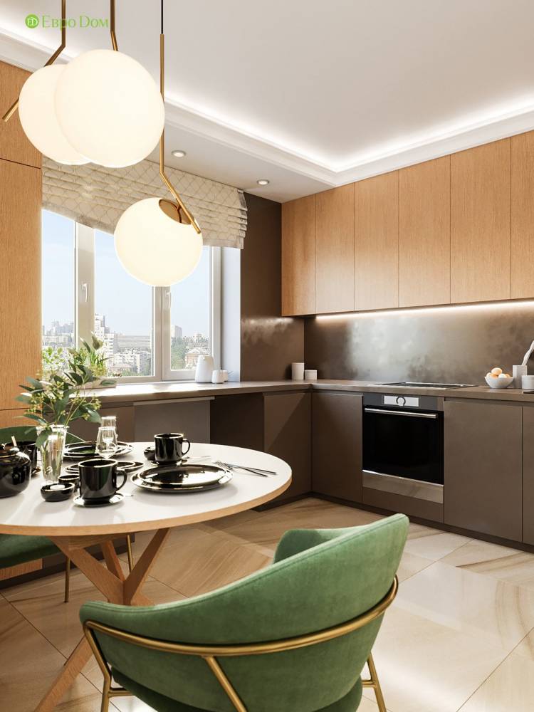 Дизайн кухни в двухкомнатной квартир
