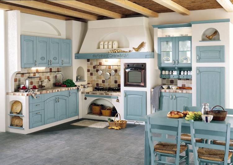 Дизайн кухни в деревенском доме ❤ фото, стили, цвета и мебель