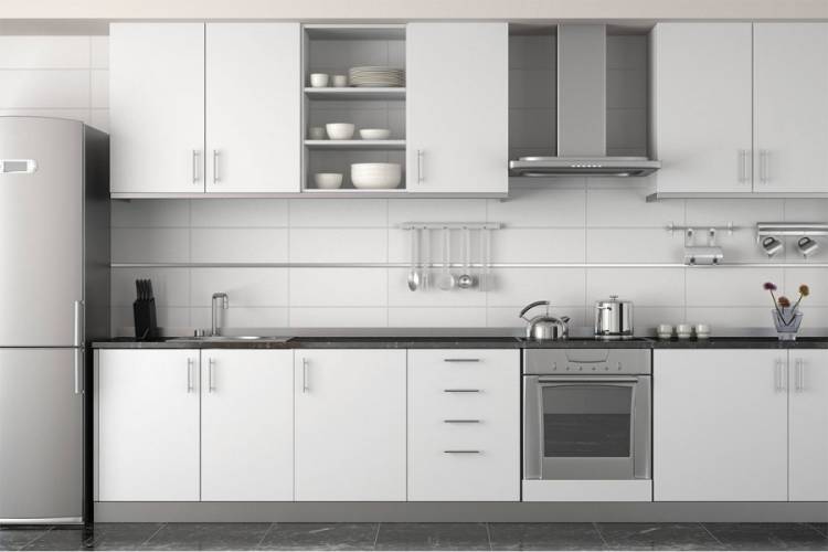 белую кухню в стиле минимализм в СПб недорог