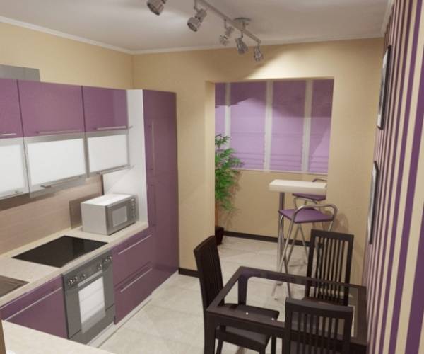 Фиолетовые и сиреневые кухни в интерьер