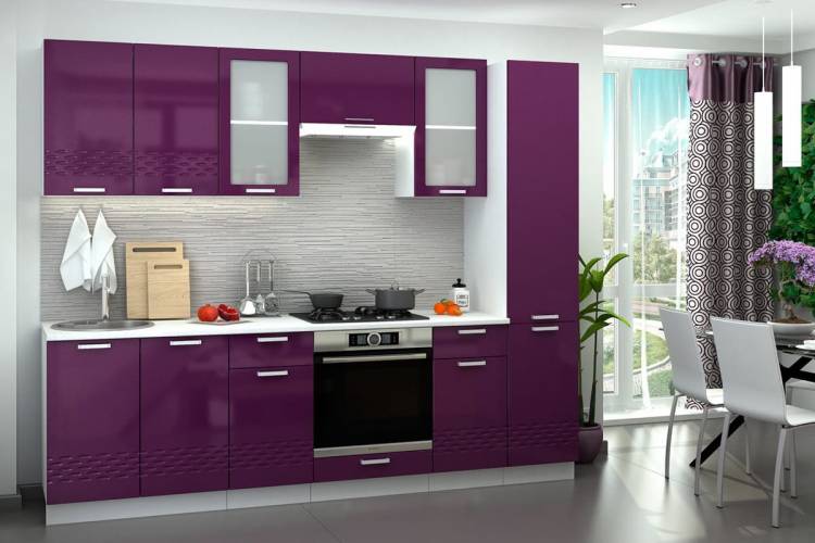Фиолетовый и сиреневый кухонного гарнитур