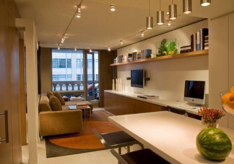 Дизайн кухни гостиной с рабочим местом: 70+ идей дизайна