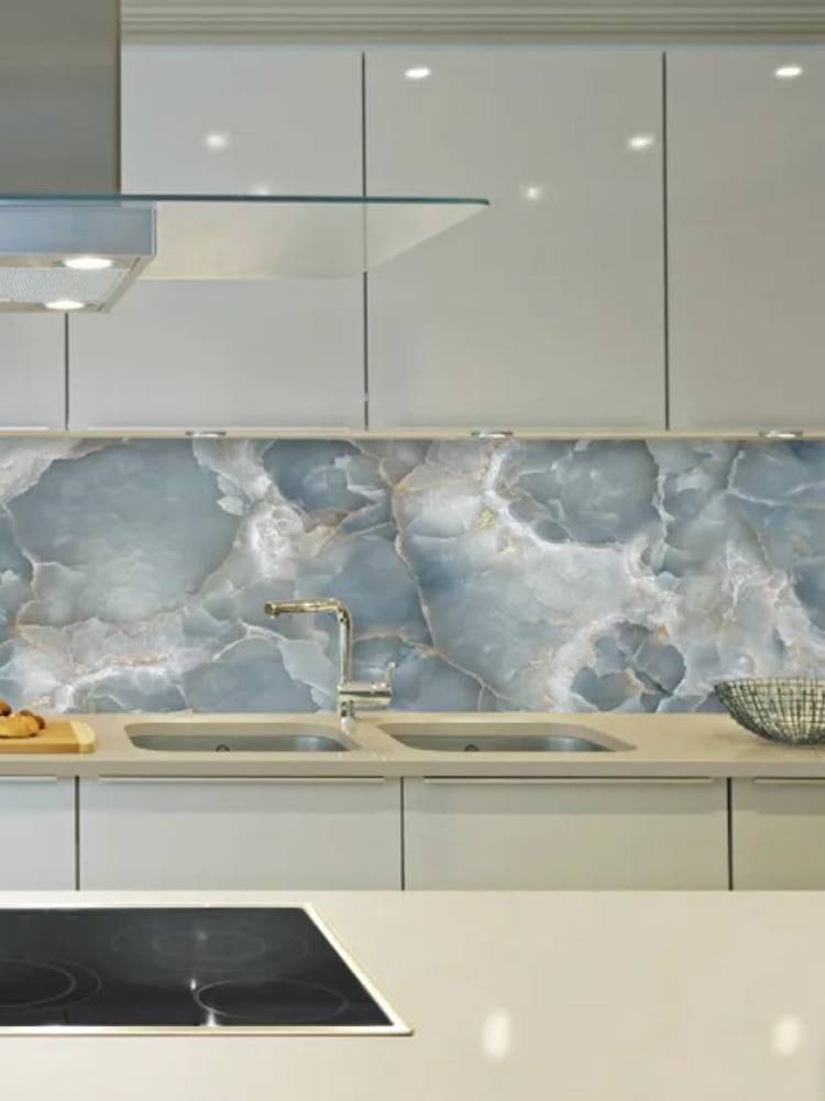 Фартук для кухни Итальянский мрамор настенная панель из АБС пласти