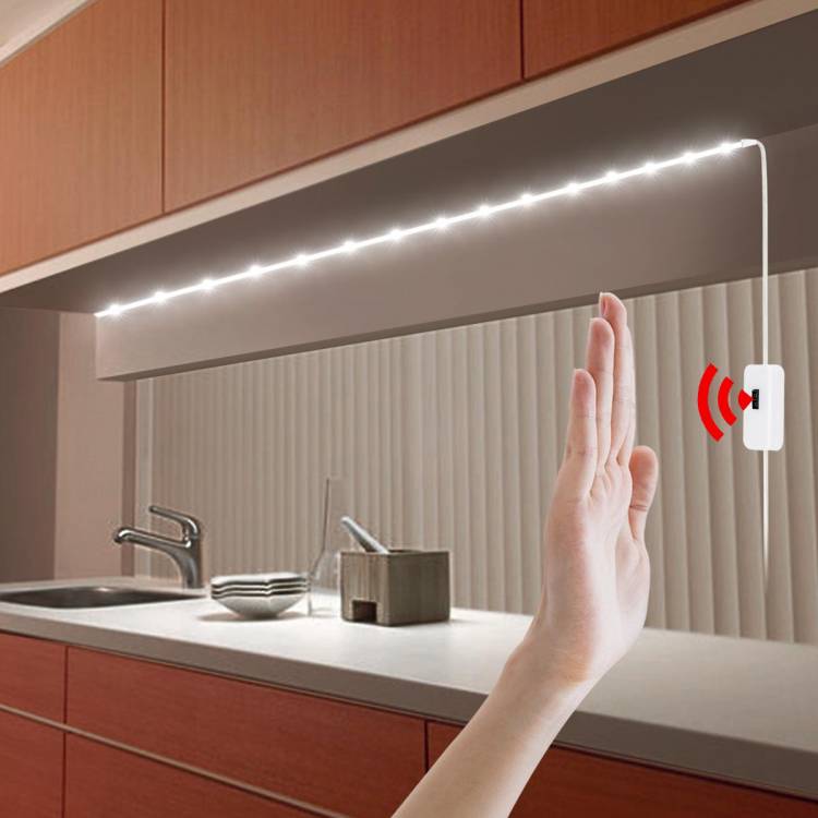 Led Под шкафом свет светодиодная лампа с ручной разверткой датчик движения USB порт огни кухни Лестница Шкаф Кровать Боковой свет