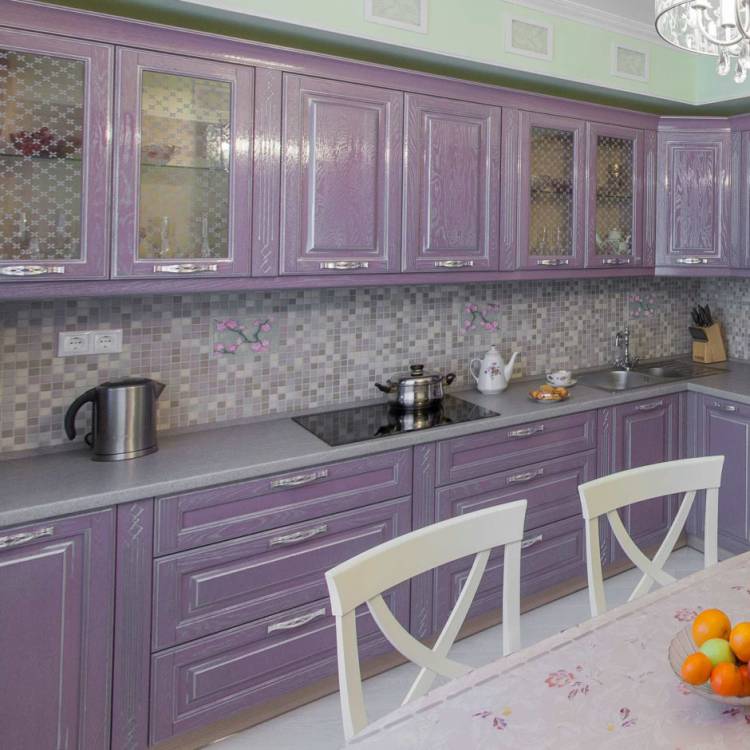 Кухня в лавандовом цвете и примеры дизайна интерьеров с фот