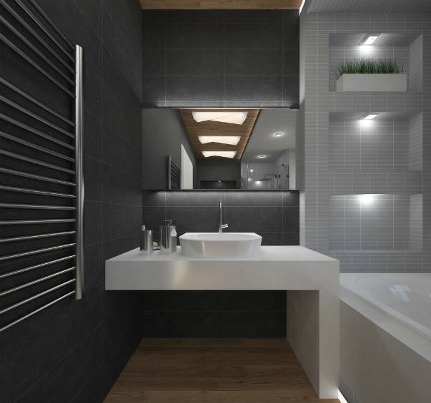 Фото дизайна ванных комнат в коттедж