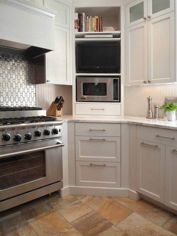 Угловые кухонные шкафы идеи дизайна и практическое применени