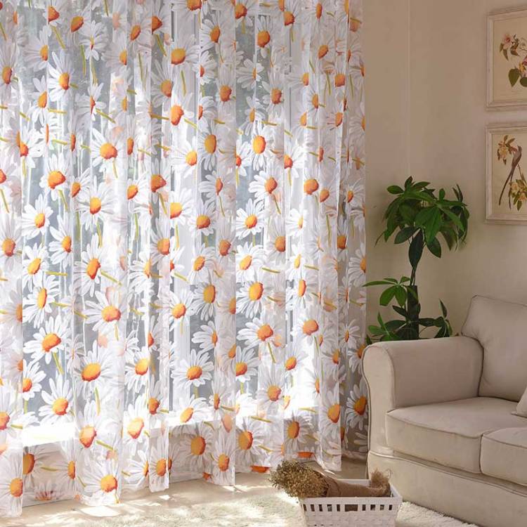 Современные тюлевые шторы с цветами от солнца, роскошные прозрачные Занавески для гостиной, спальни, кухни, занавески из вуали с принтом