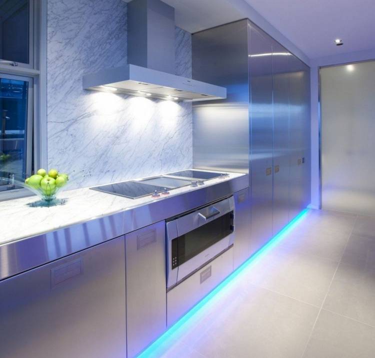 Подсветка кухонного гарнитура светодиодной