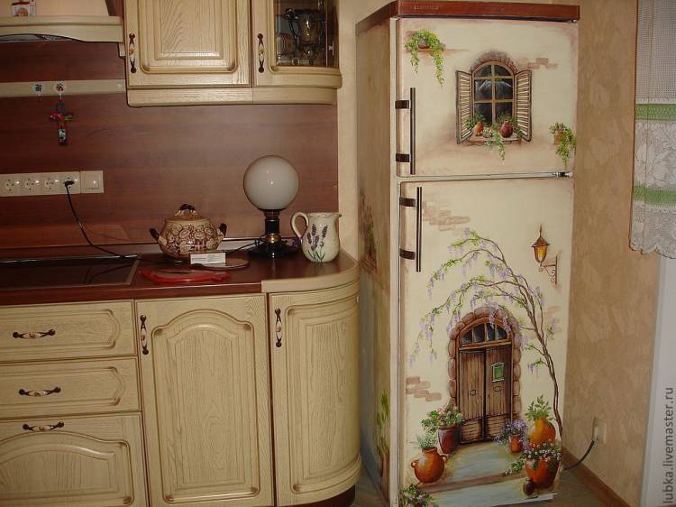 Роспись холодильника Итальянский доми