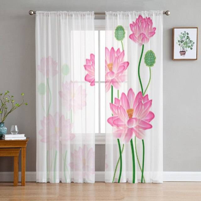 Прозрачные Занавески с розовыми розами и градиентом, шторы из шифона для гостиной, спальни, кухни, отделка ок