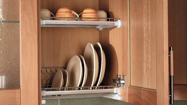 Полка для посуды в кухонный шкаф