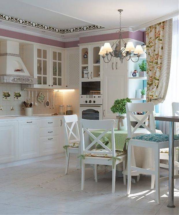 Кухня гостиная дизайн прованс: 75 стильных идей +фото