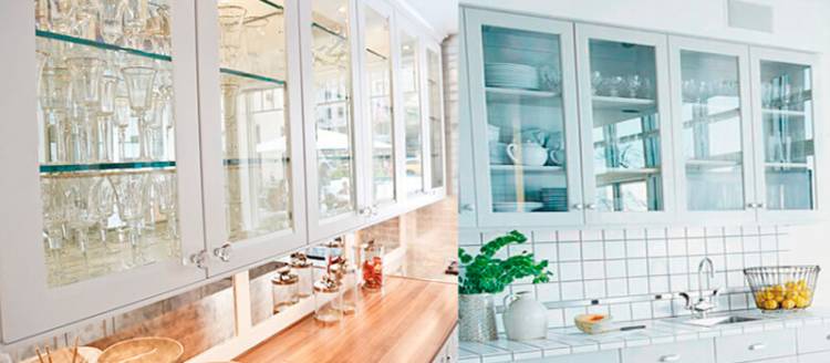Стеклянные фасады для кухни, виды, преимущества стекл